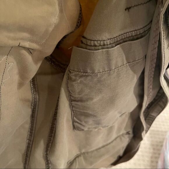 Marilyn Monroe Selfie reworked up-cycled Hollister beige shirt jacket Sz S - Picture 12 of 15